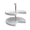 Rev-A-Shelf Rev-A-Shelf - 28-Inch Polymer Pie Cut 2-Shelf Lazy Susan Corner with Telescoping Shaft, White 6942-28-11-52